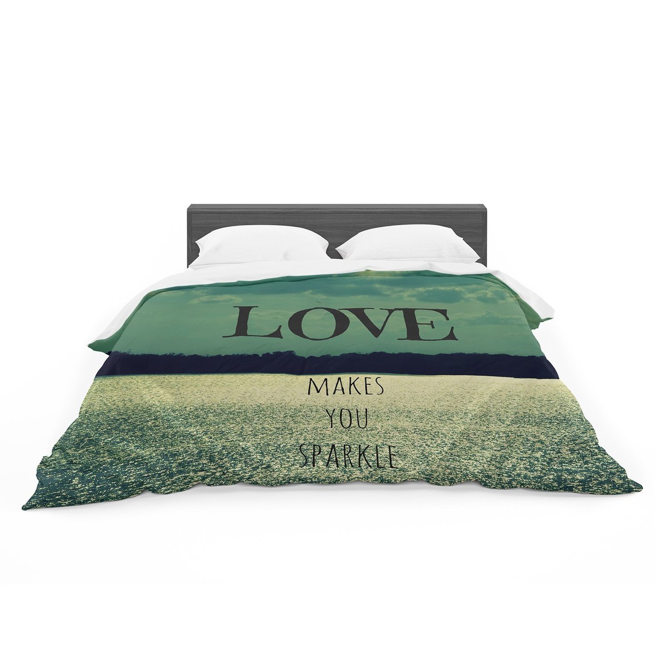 Robin Dickinson ‘Love Makes Youparkle’ Cotton3D Customized Duvet Cover Bedding Sets
