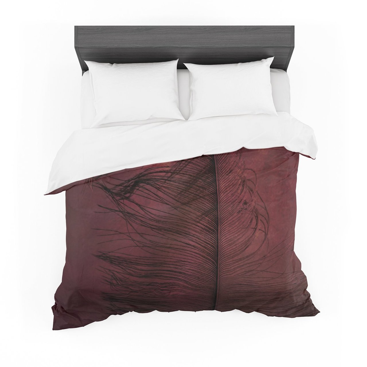 Robin Dickinson ‘Plumtickled’ Maroon Red Featherweight3D Customized Duvet Cover Bedding Sets