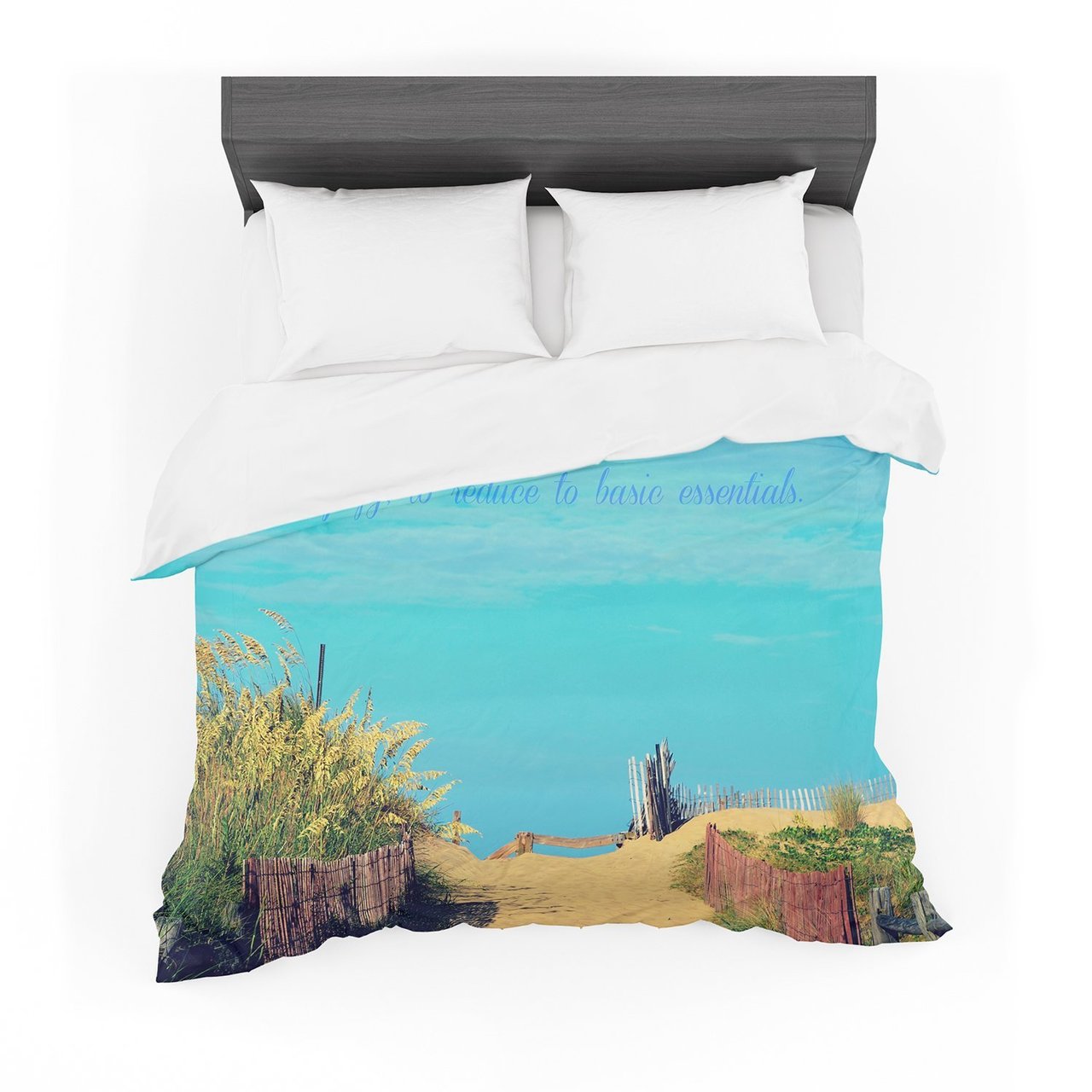 Robin Dickinson ‘Simplify’ Beachky Cotton3D Customized Duvet Cover Bedding Sets