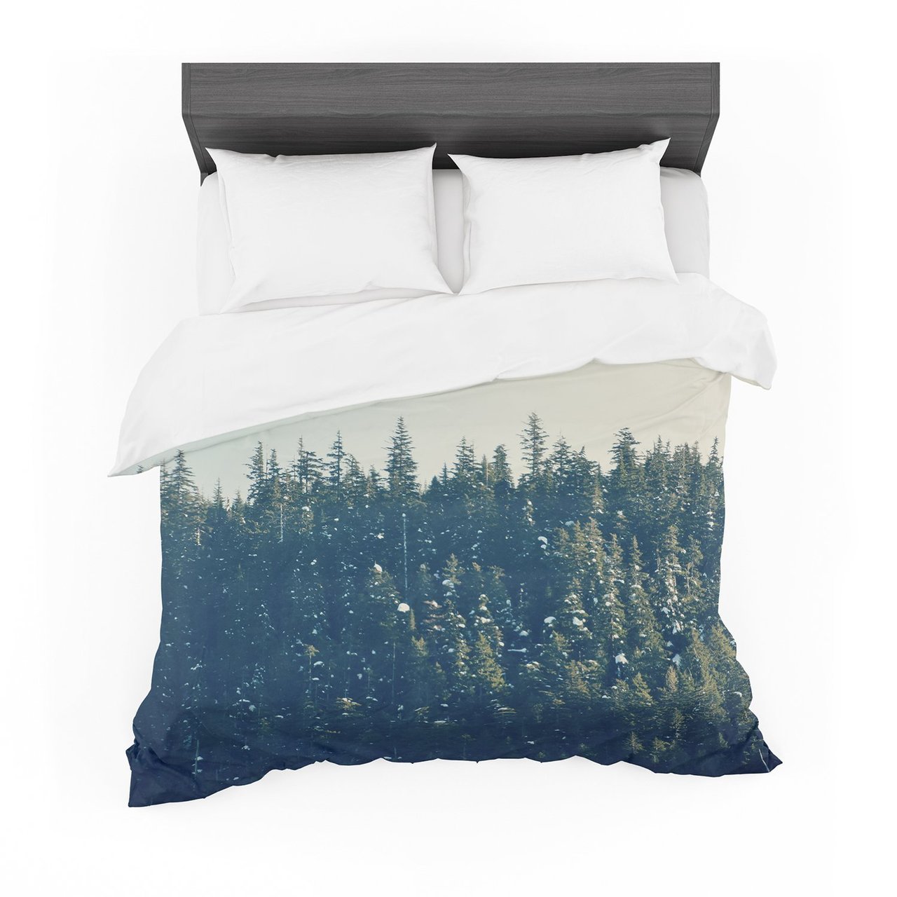Robin Dickinson ‘Take The Road Less Traveled’ Gray Green Featherweight 3D Customized Duvet Cover Bedding Sets