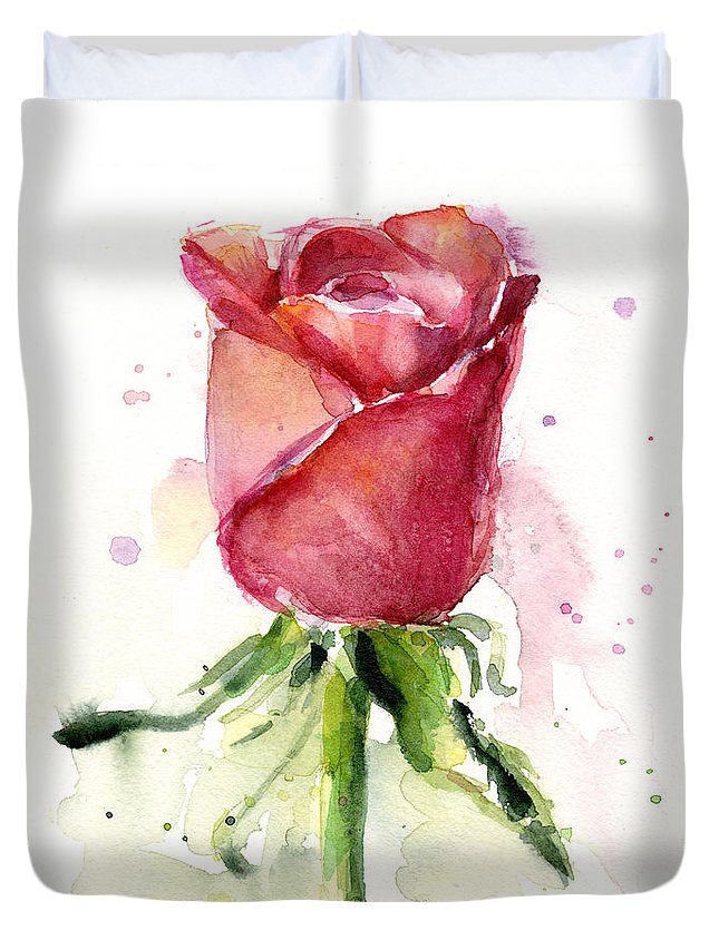 Rose Watercolor 3D Customized Duvet Cover Bedding Sets