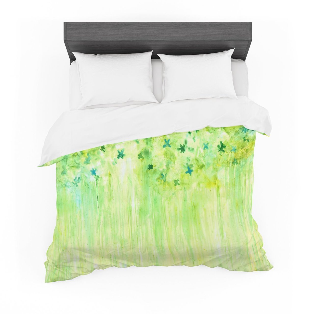 Rosie Brown ‘Aprilhowers’ Lime Green Cotton3D Customized Duvet Cover Bedding Sets