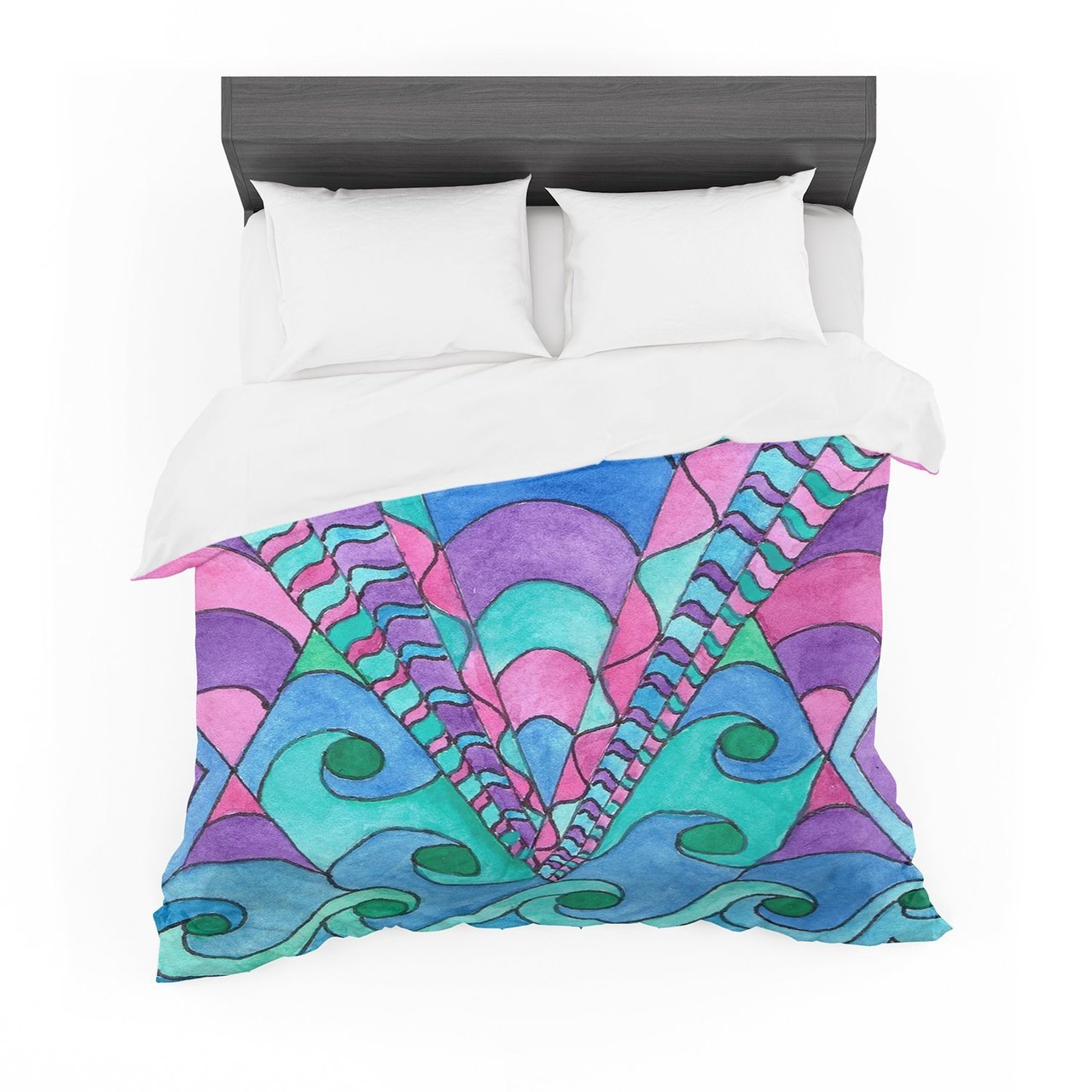 Rosie Brown ‘Gatsby Inspired’ Blue Pink Featherweight3D Customized Duvet Cover Bedding Sets