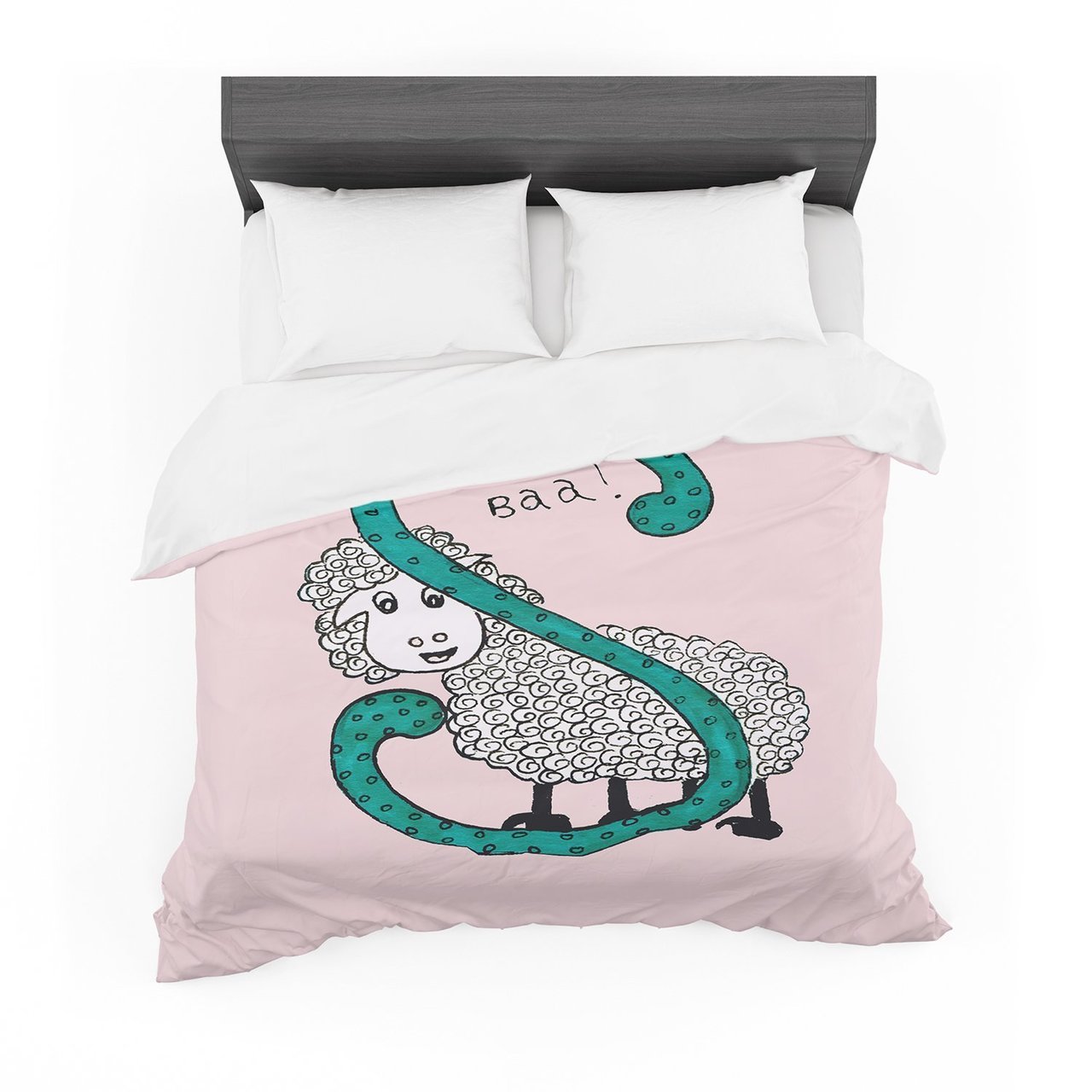 Rosie Brown ‘Sis forheep Pink’ Pink Teal Featherweight3D Customized Duvet Cover Bedding Sets