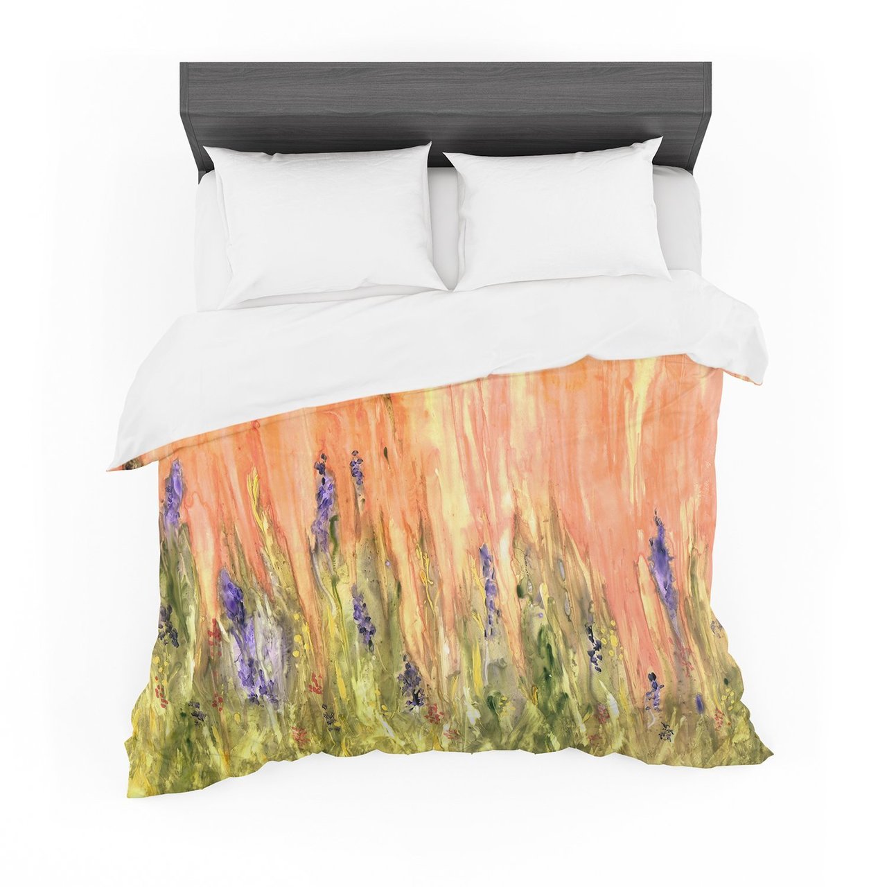 Rosie Brown ‘Welcomepring’ Orange Green Cotton3D Customized Duvet Cover Bedding Sets