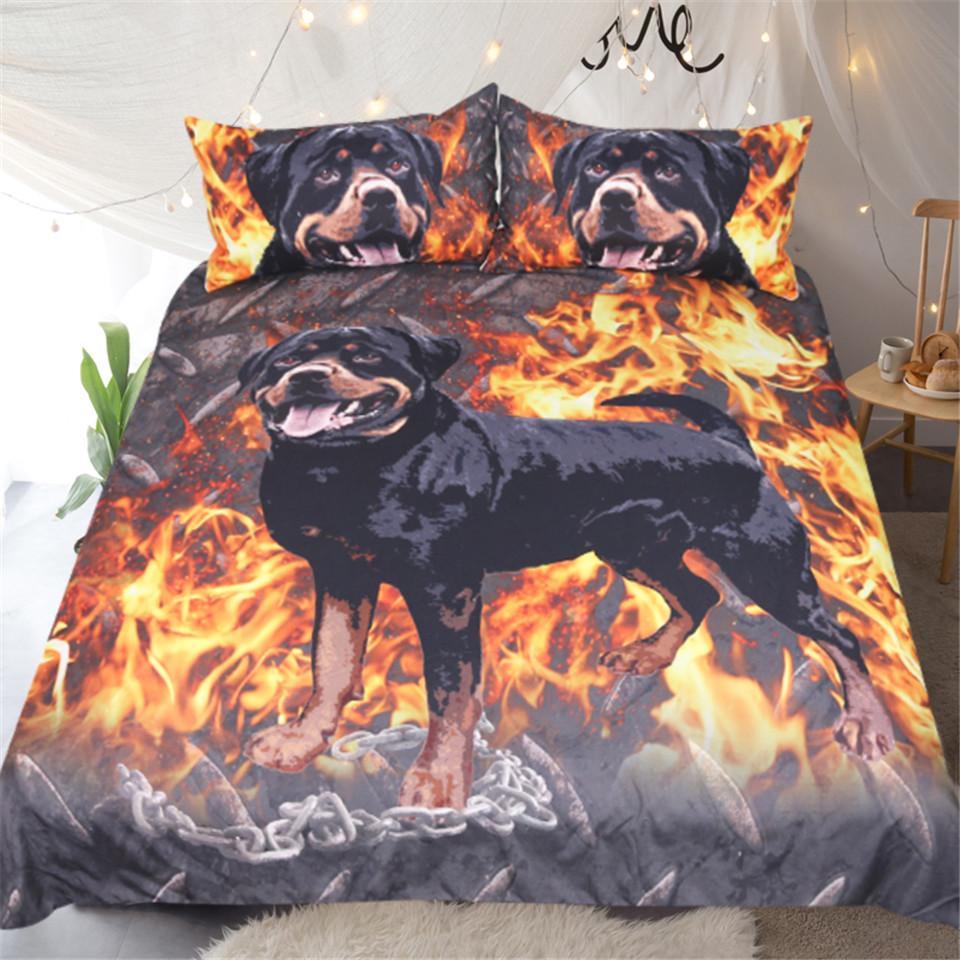 Rottweiler 3D Customized Duvet Cover Bedding Sets