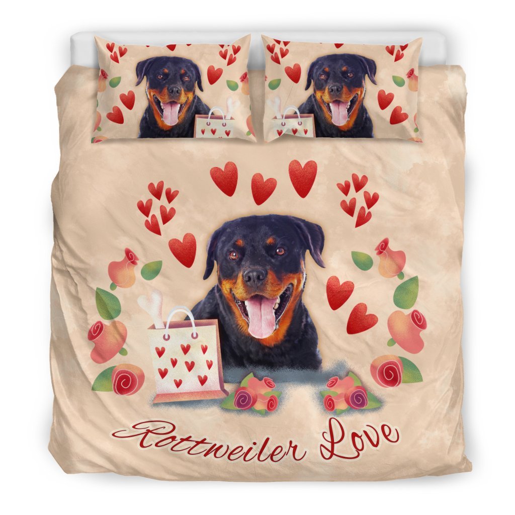Rottweiler Love for Lovers of Rottweilers3D Customized Duvet Cover Bedding Sets