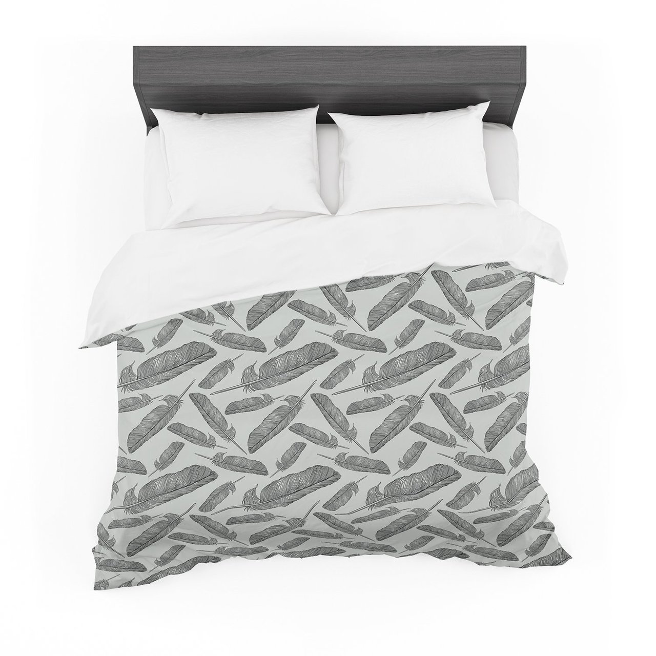 Sam Posnick ‘Feathercene’ Gray Featherweight3D Customized Duvet Cover Bedding Sets