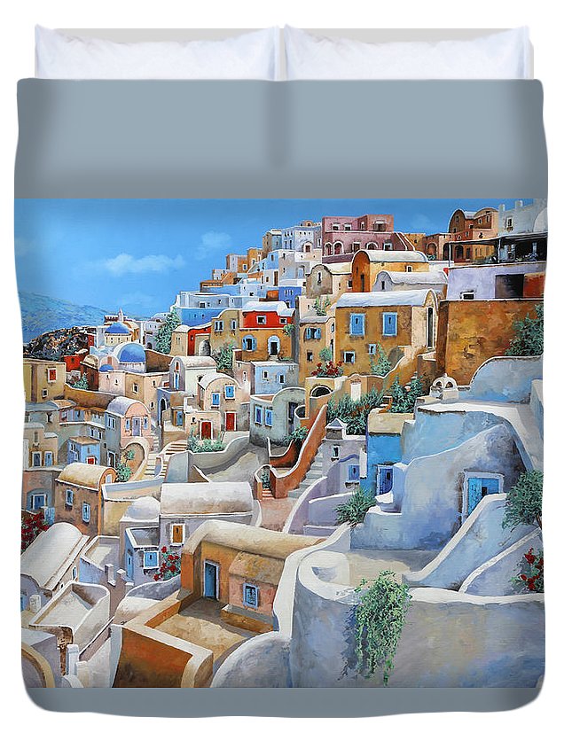 Santorini A Colori 3D Customized Duvet Cover Bedding Sets