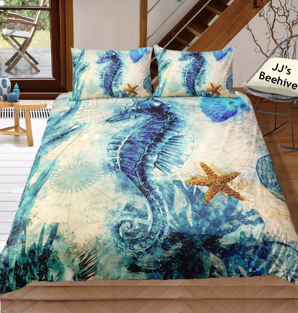 Seahorse 3D Customized Duvet Cover Bedding Sets