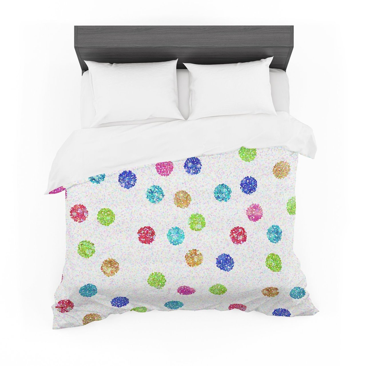 Seeing Dots Rainbow White Featherweight3D Customized Duvet Cover Bedding Sets