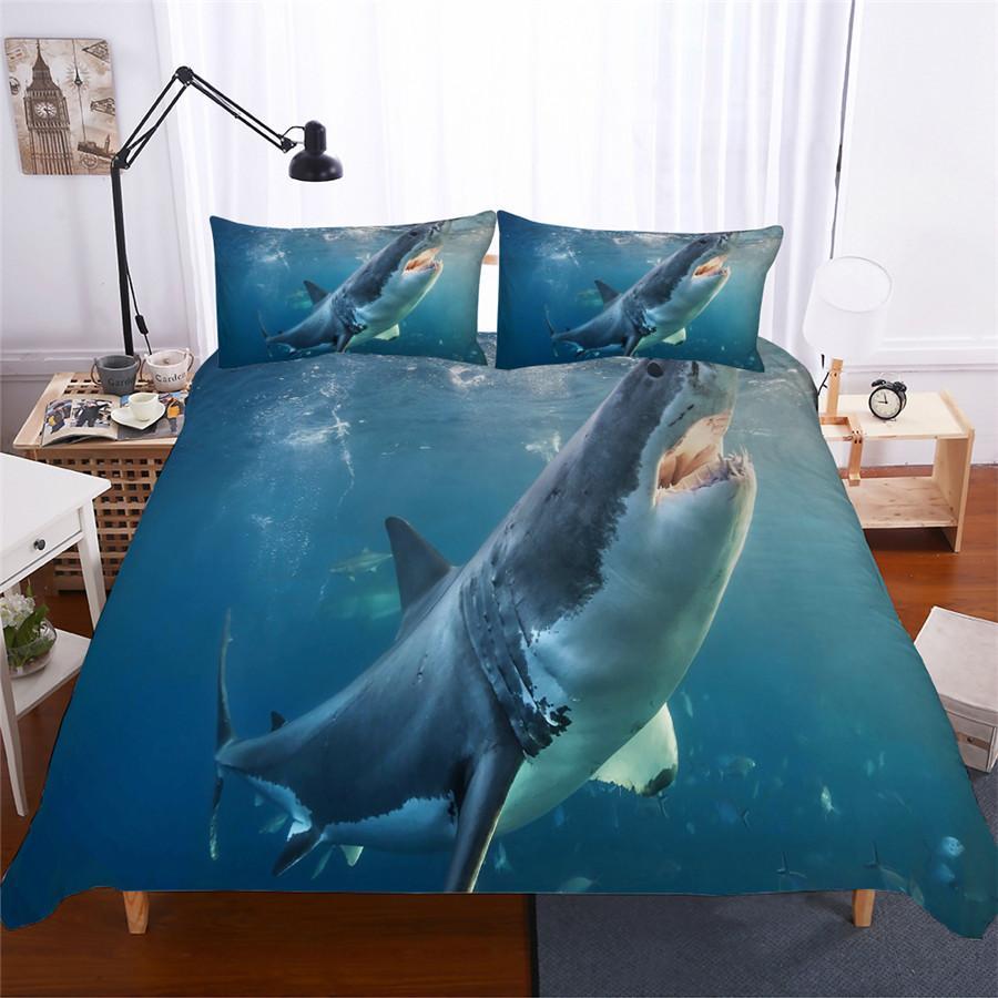 Shark 3D Customized Duvet Cover Bedding Sets
