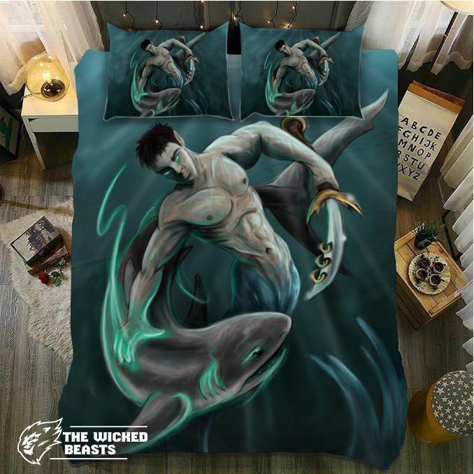 Shark God3D Customized Duvet Cover Bedding Sets