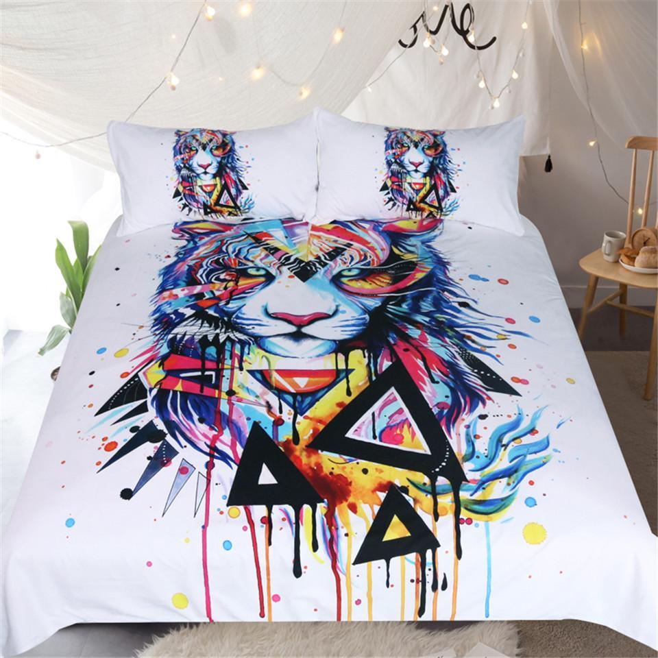 Shattered Tiger by Pixie Cold Art 3D Customized Duvet Cover Bedding Sets
