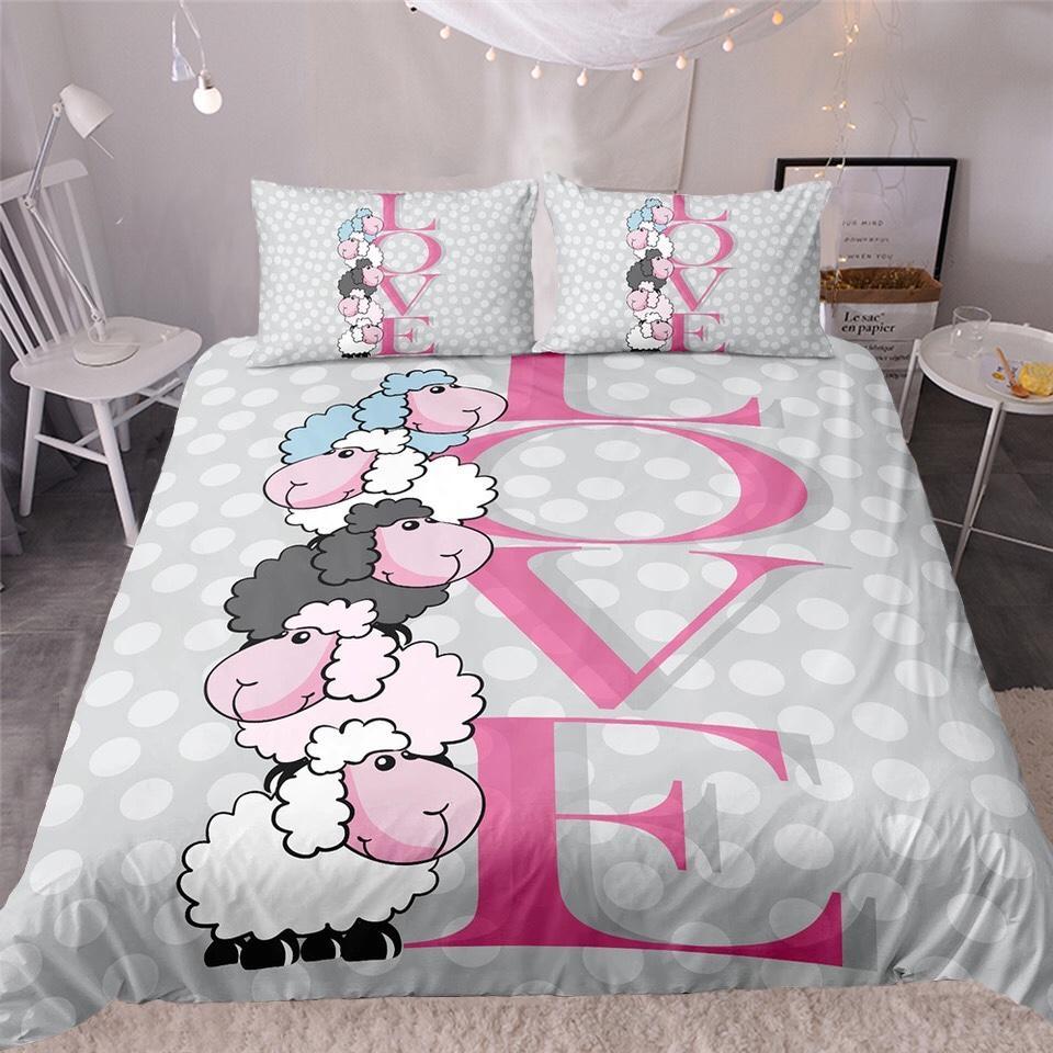 Sheep LOVE 3D Customized Duvet Cover Bedding Sets