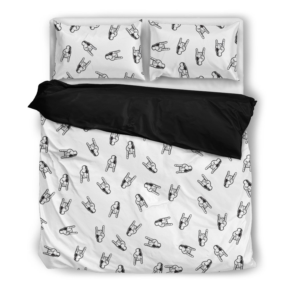 Sign Of The Horns 23D Customized Duvet Cover Bedding Sets
