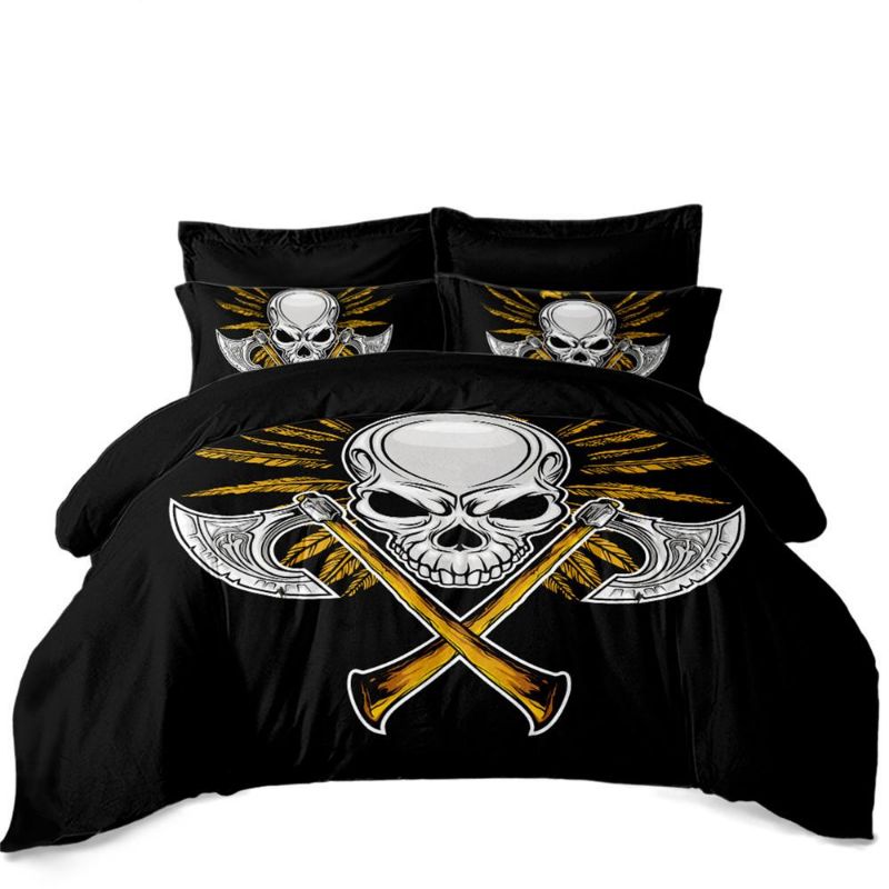Silver Axes CrissCross kull Golden Eagle 100% Polyester Bedclothes Home Decor D453D Customized Duvet Cover Bedding Sets