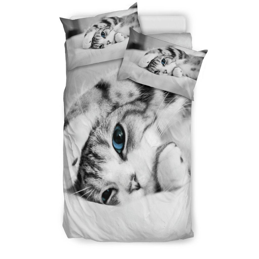 Simply Cat Lovers Doona 3 Piece 3D Customized Duvet Cover Bedding Sets