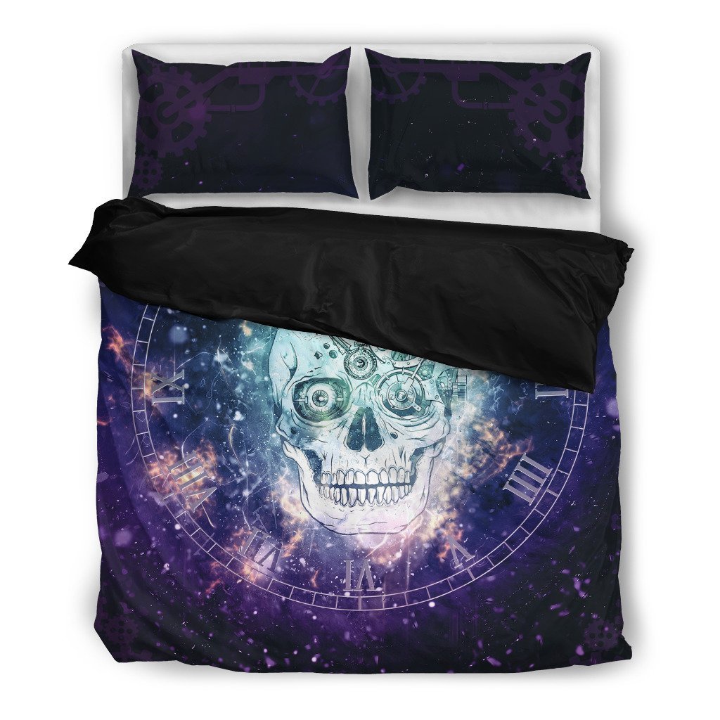 Skull Clock Style Bedding Set