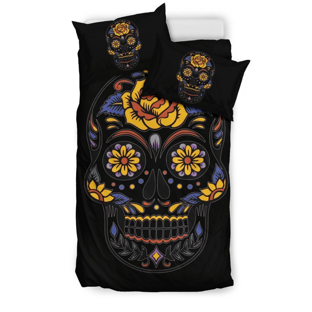 Skull Day Of The Dead Bedding Set