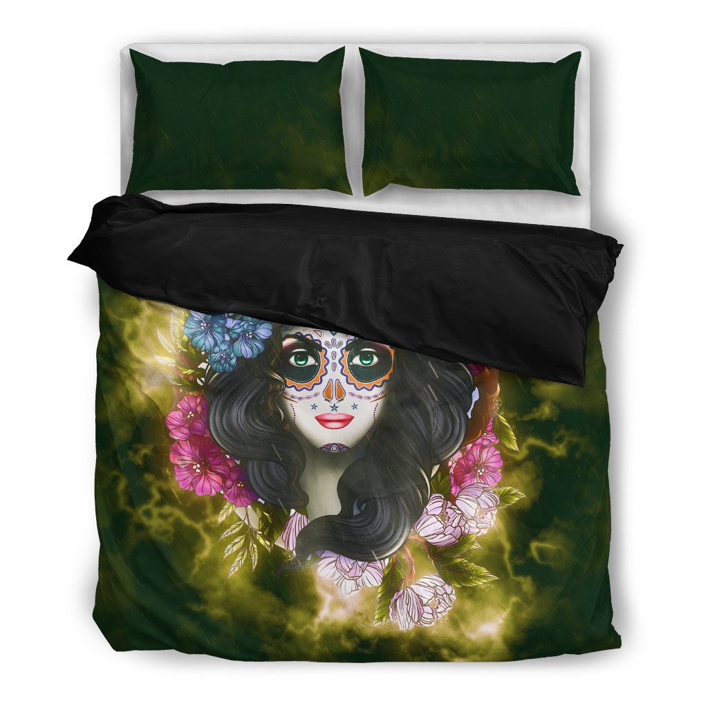 Skull Girl 3D Customized Duvet Cover Bedding Sets