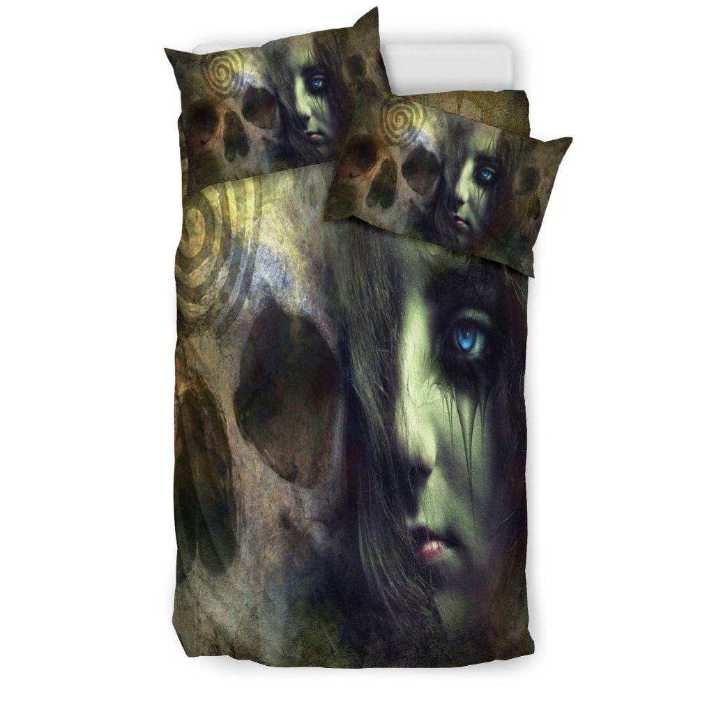 Skull Girl Fantasy 3D Customized Duvet Cover Bedding Sets