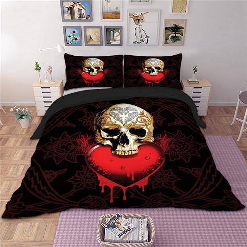 Skull Usa Cool 5 3D Customized Duvet Cover Bedding Sets