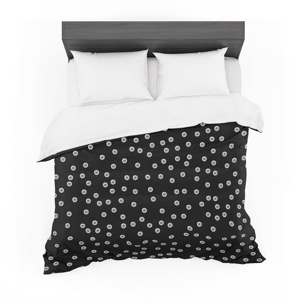 Skye Zambrana ‘Watercolor Dots’ Black Featherweight3D Customized Duvet Cover Bedding Sets