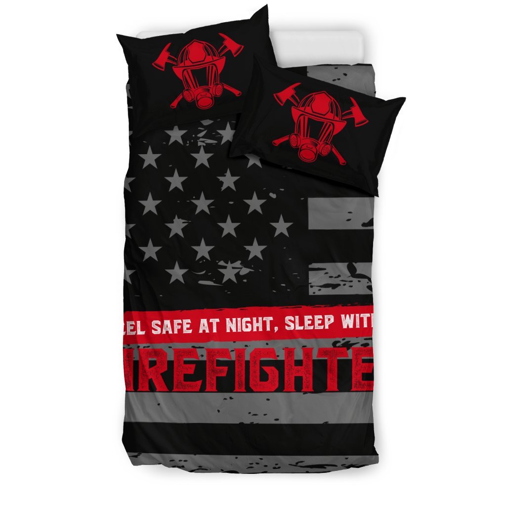Sleep With A Firefighter 3D Customized Duvet Cover Bedding Sets