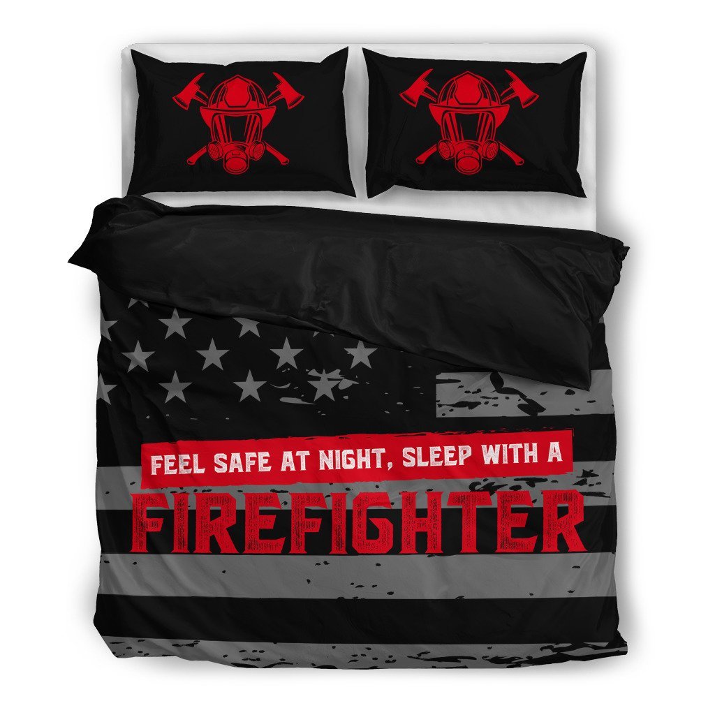 Sleep With A Firefighter 3D Customized Duvet Cover Bedding Sets
