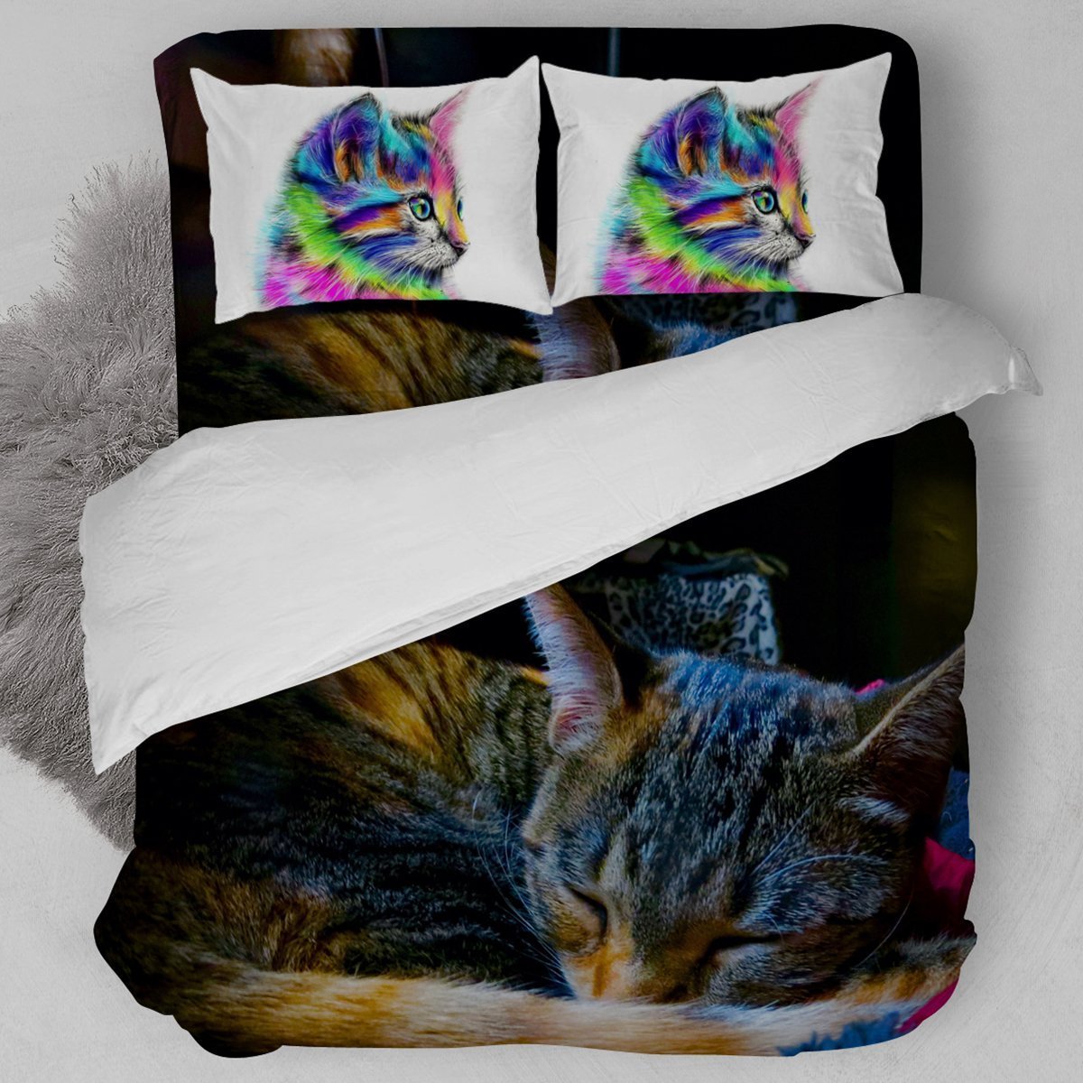 Sleeping Cat Bedding Set