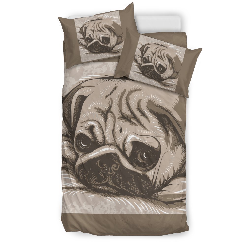 Sleepy Pug 3D Customized Duvet Cover Bedding Sets