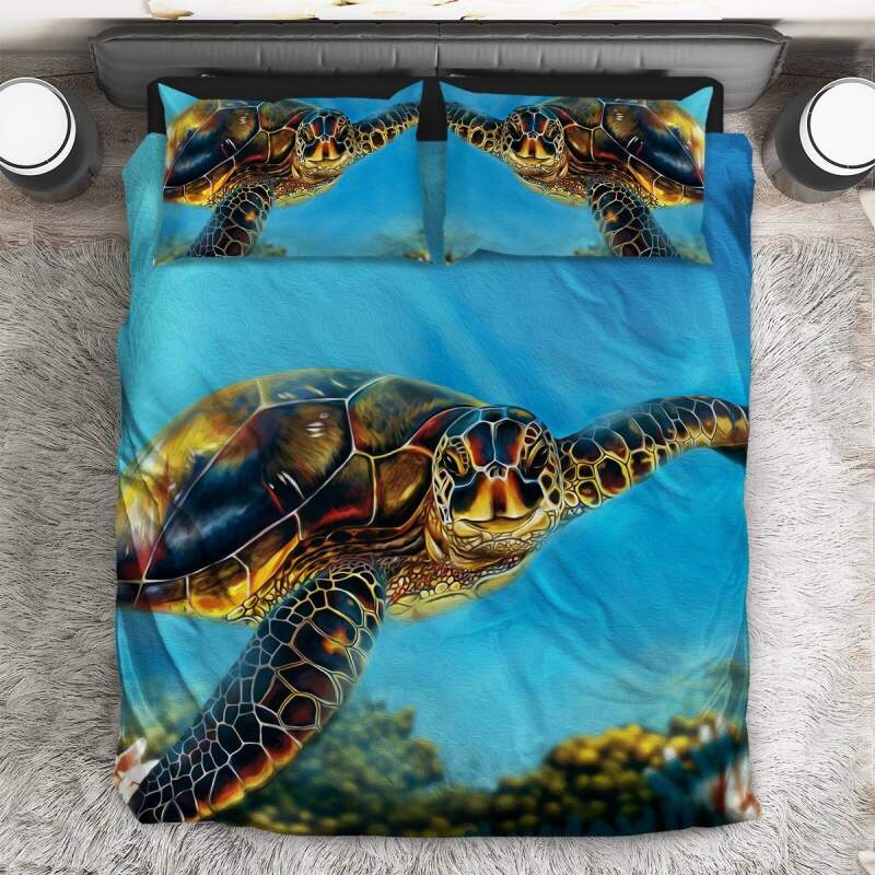 Smiling Turtle 3D Customized Duvet Cover Bedding Sets