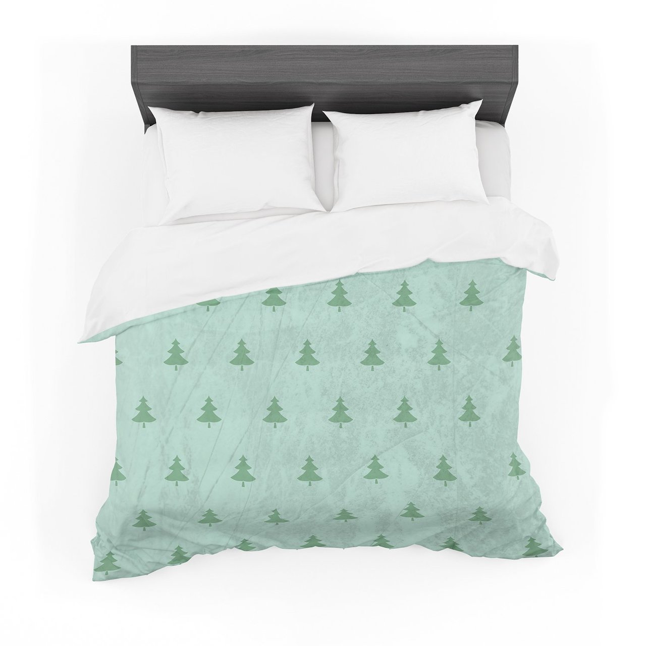 Snaptudio ‘Pine Pattern Green’ Teal Featherweight3D Customized Duvet Cover Bedding Sets