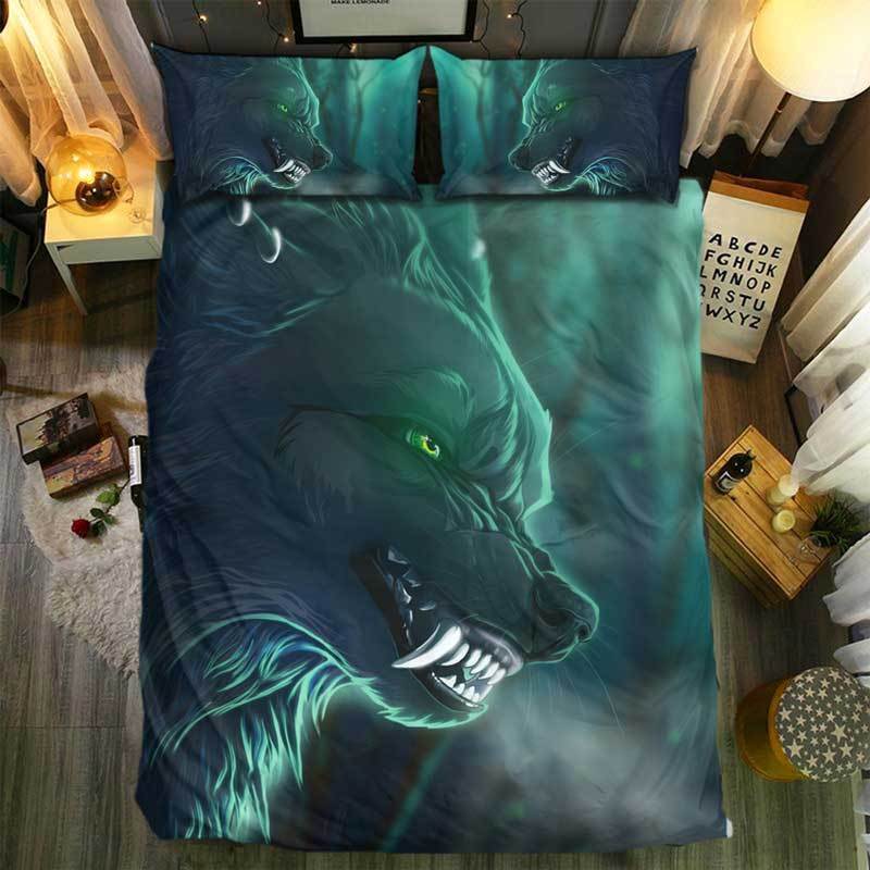 SnM pecial Wolf Collection 0828223D Customized Duvet Cover Bedding Sets