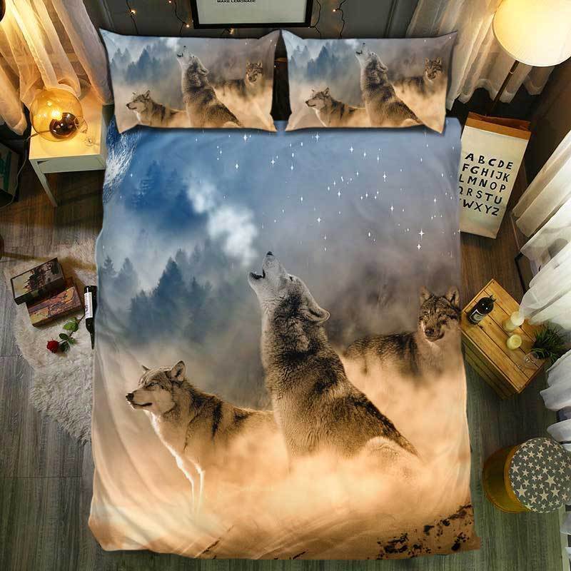 SnM pecial Wolf CollectionC082953D Customized Duvet Cover Bedding Sets