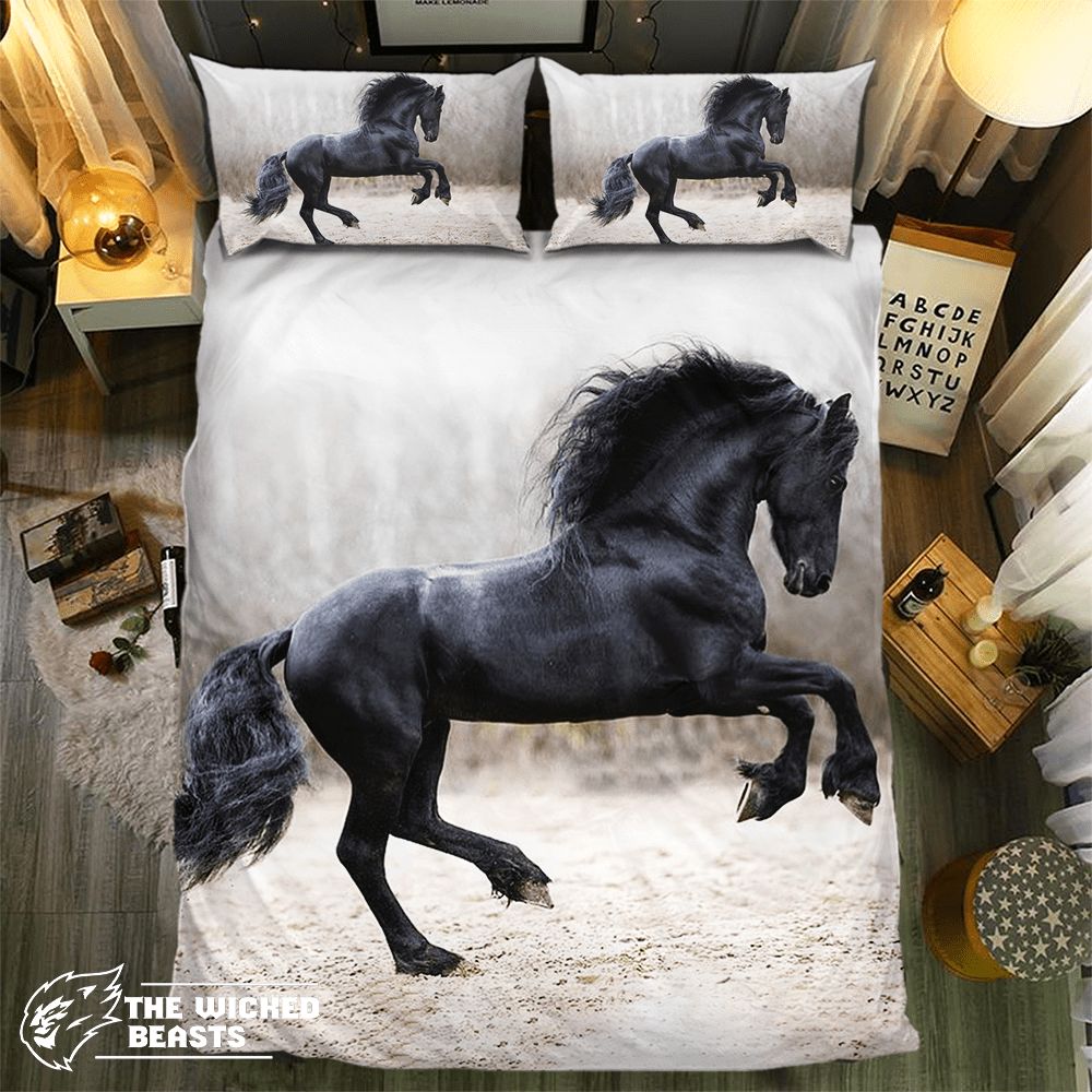 Snow Dark Horse 09142 3D Customized Duvet Cover Bedding Sets