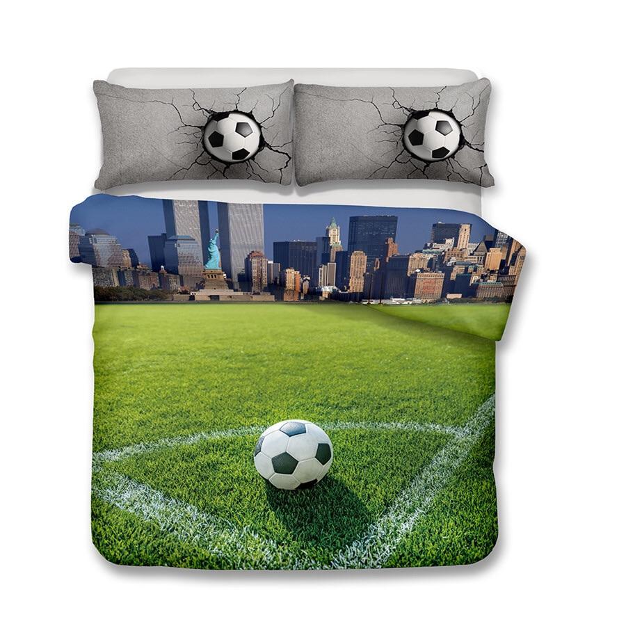 Soccer Ball Power Kick 3D Customized Duvet Cover Bedding Sets