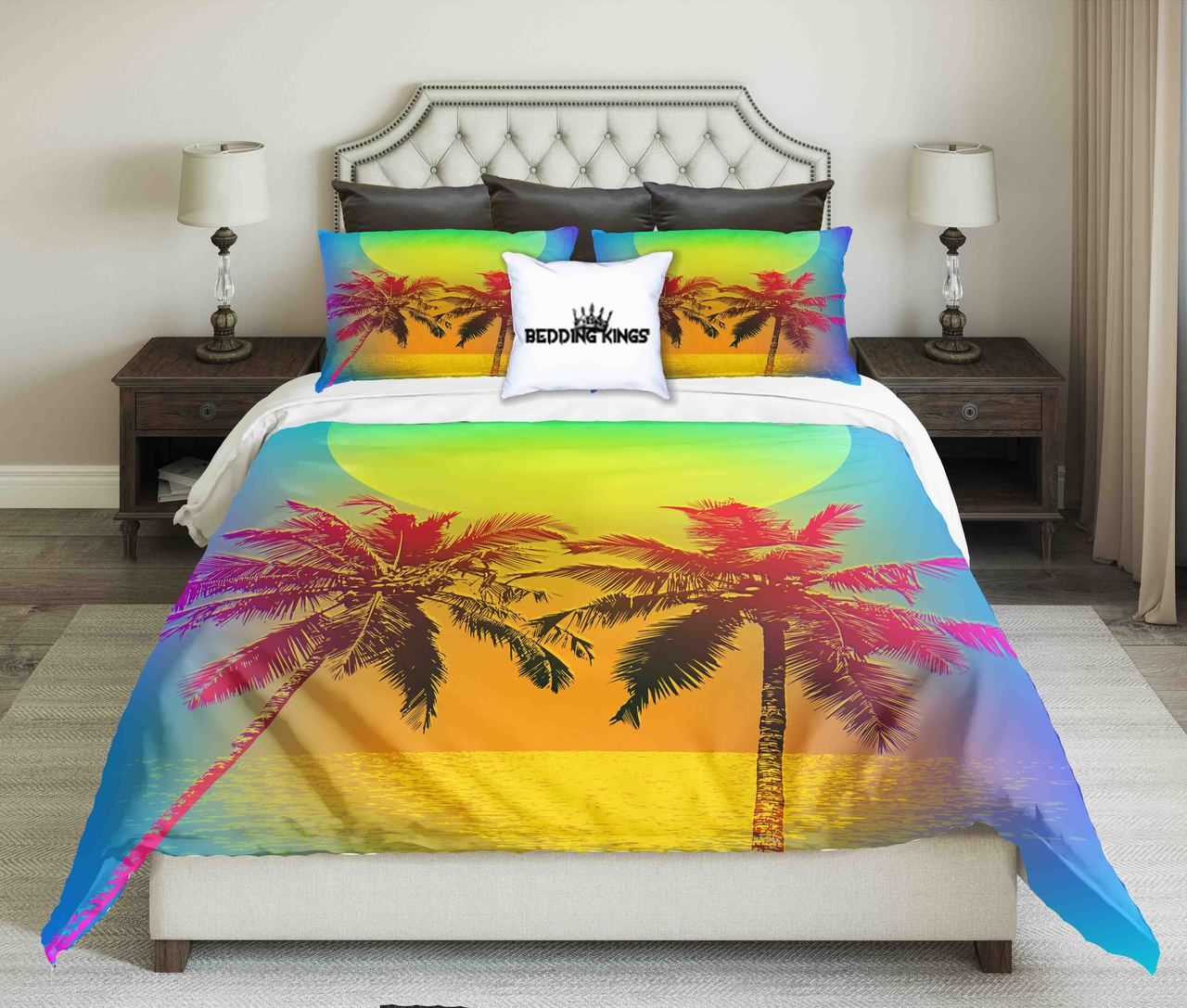Soft Colour Tropical Design | kings3D Customized Duvet Cover Bedding Sets