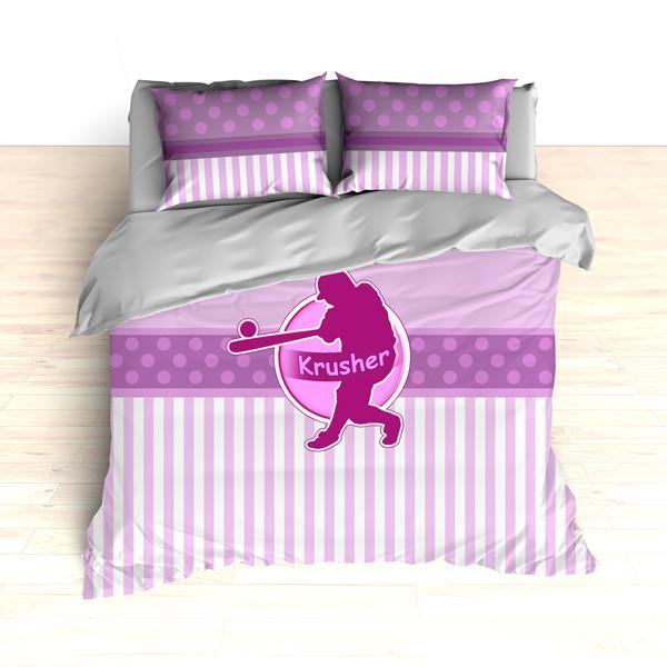 Softball Batter Theme Bedding, Duvet or Comforter Sets