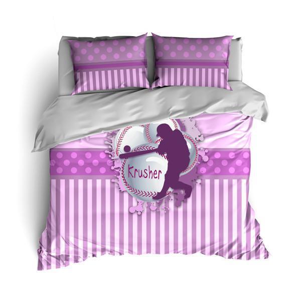 Softball Themed Bedding, Duvet or Comforter Sets, Softball Design