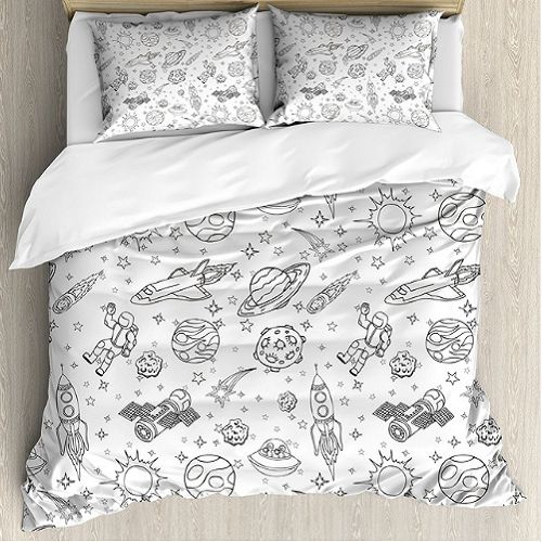 Solar System Astronauts Duvet Cover Set