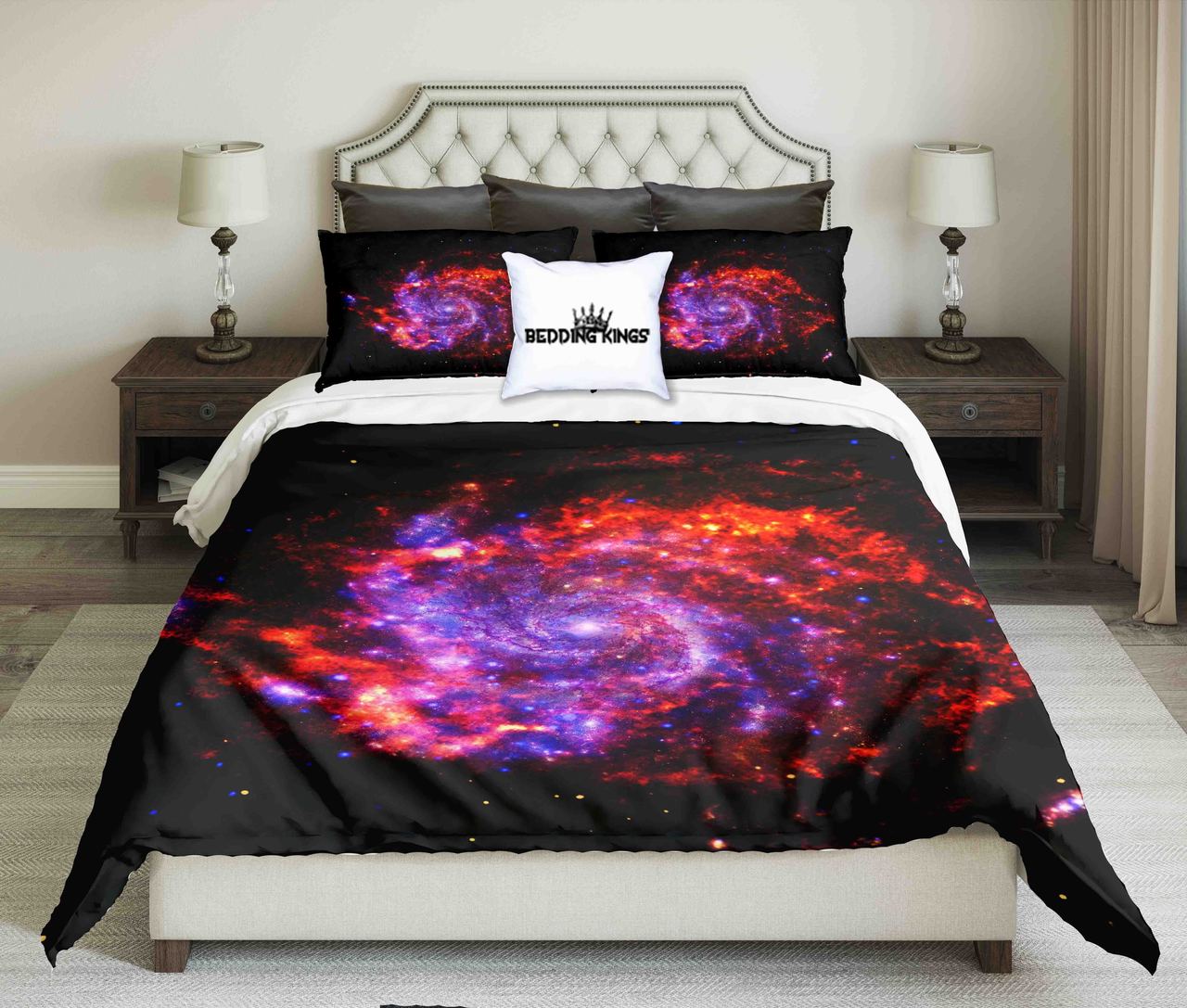 Space Background With Colorful Galaxy Cloud Nebula | kings3D Customized Duvet Cover Bedding Sets