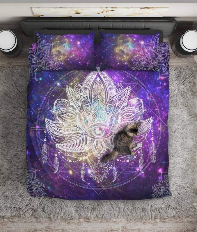 Sparkling Lotus Mandala ART HOP 3D Customized Duvet Cover Bedding Sets