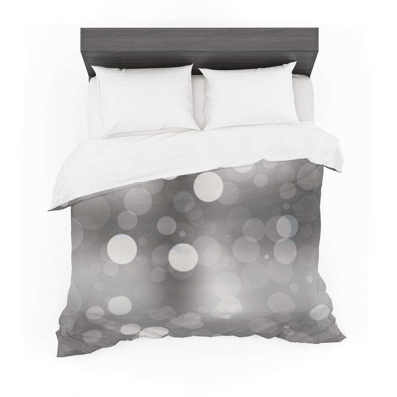 Spectral Gray Bokeh Cotton3D Customized Duvet Cover Bedding Sets
