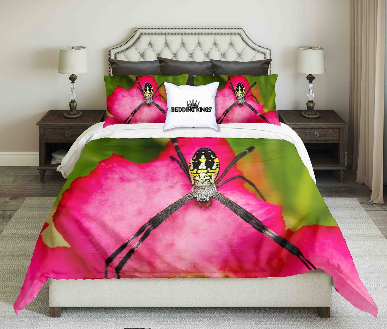 Spider On Flower Design | kings3D Customized Duvet Cover Bedding Sets