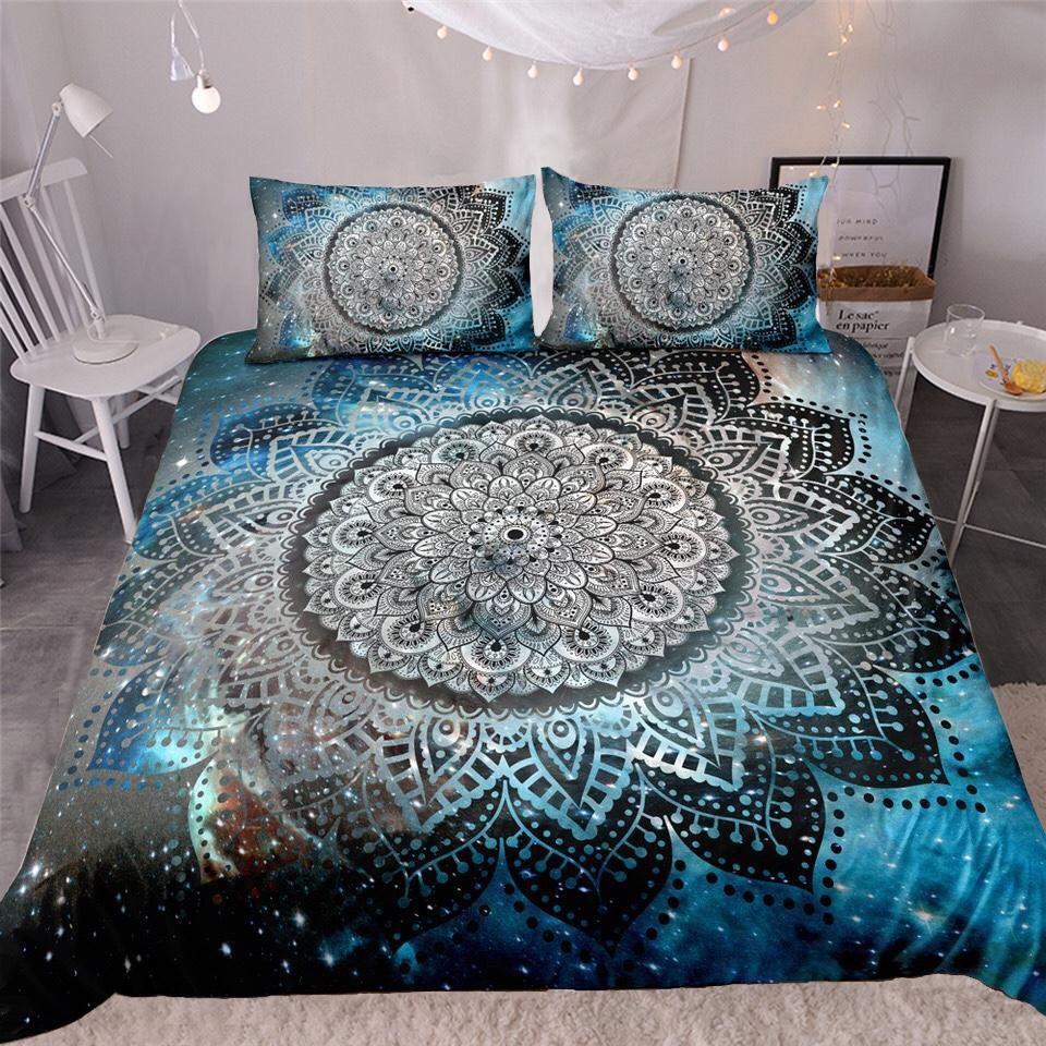 Spiritual Ritual Galaxy Mandala 3D Customized Duvet Cover Bedding Sets