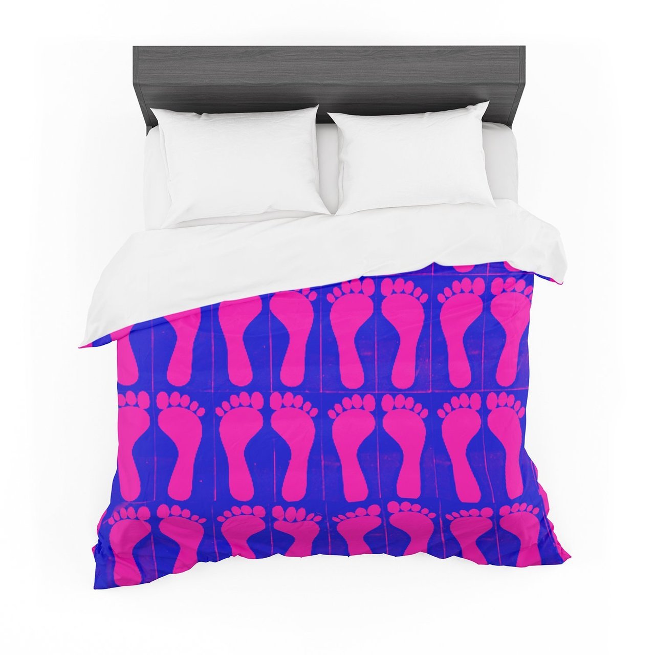 Sreetama Ray ‘Footprints Purple’ Pink Blue Featherweight3D Customized Duvet Cover Bedding Sets