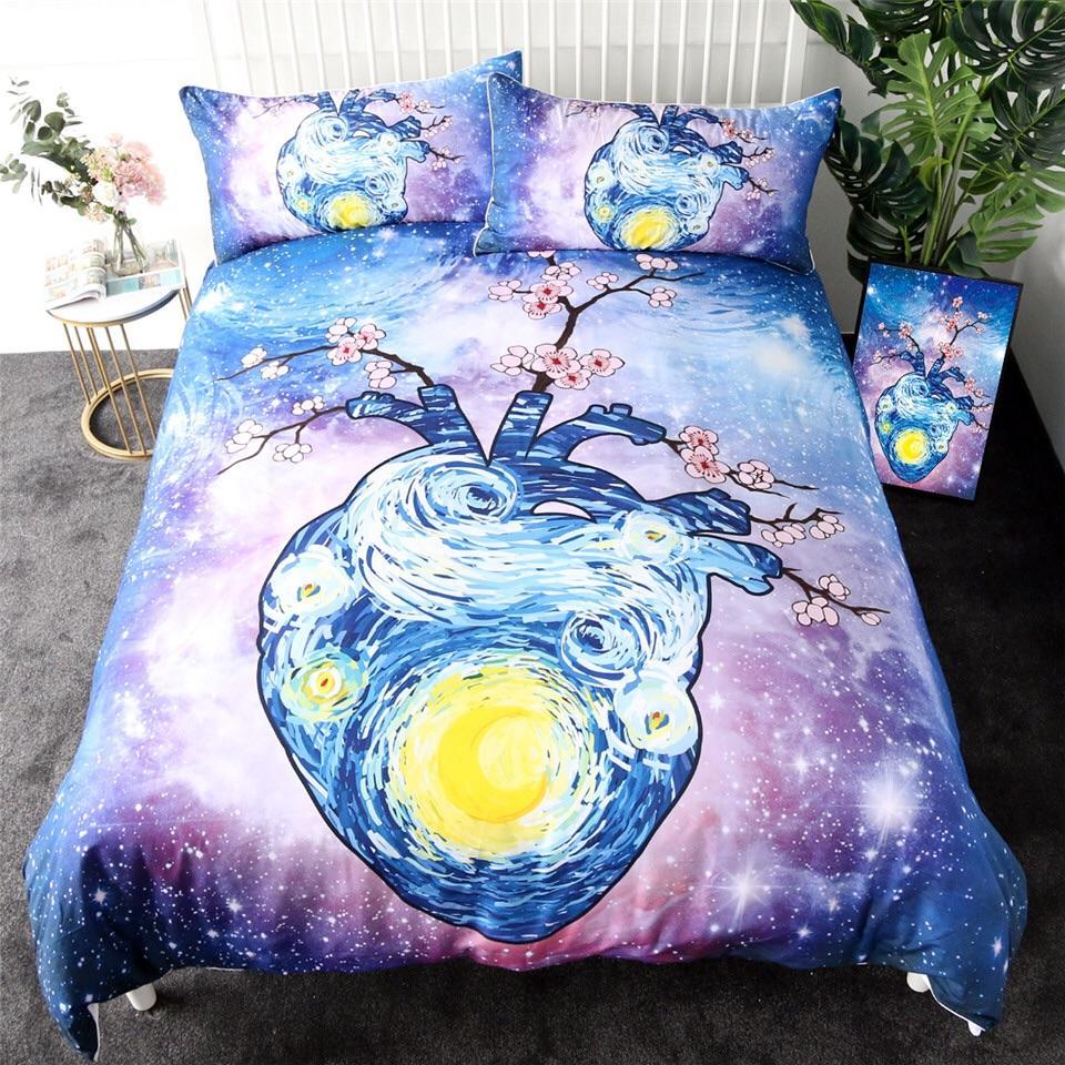 Starry Blossom Flowers 3D Customized Duvet Cover Bedding Sets