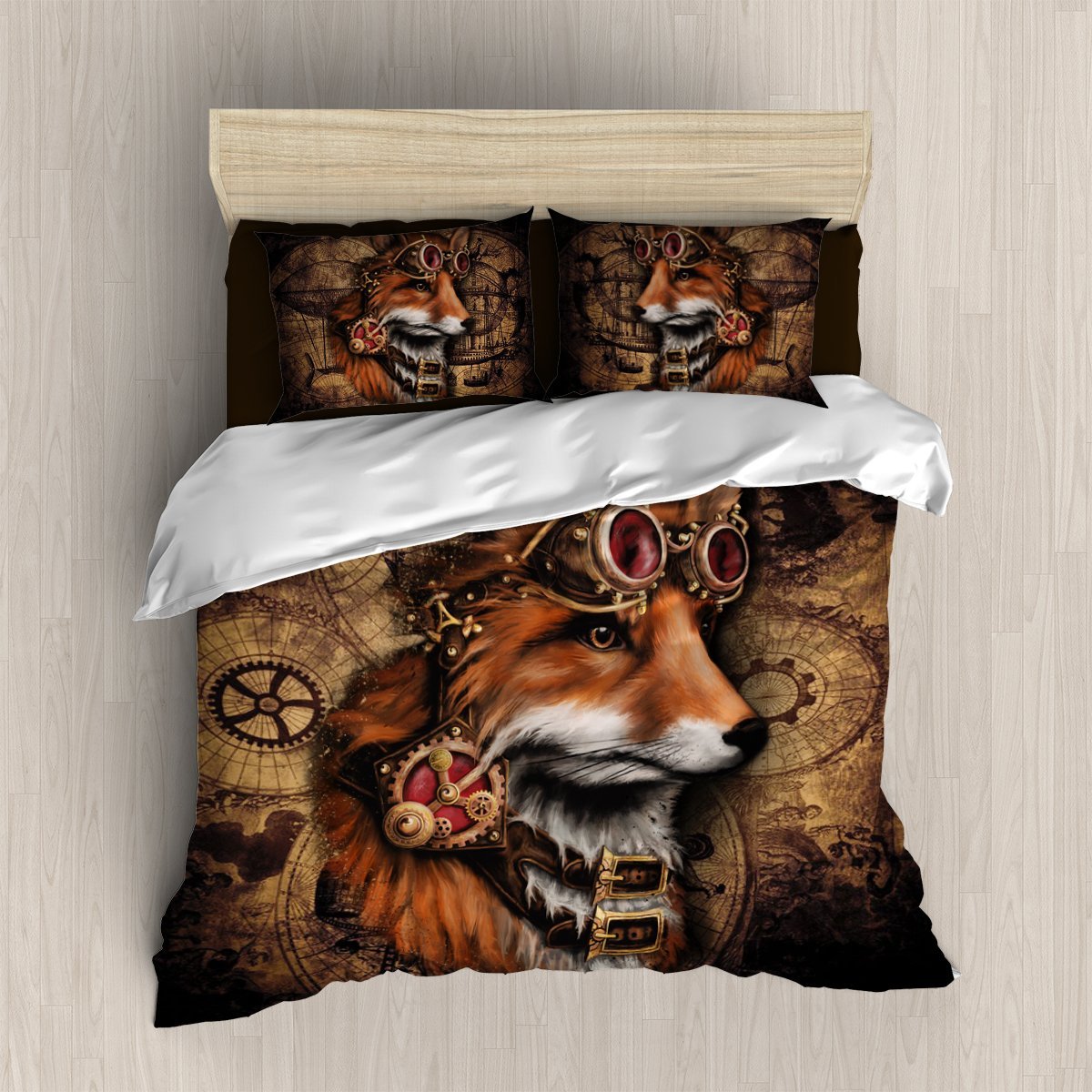 Steampunk Fox 3D Customized Duvet Cover Bedding Sets